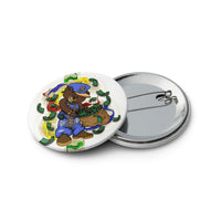 Set of 5 various Money Bear pin buttons