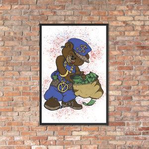 Framed "Money Bear" Prints